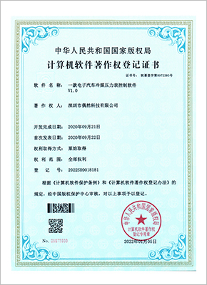 电子汽车冷媒压力表控制软件著作权